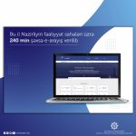 Nazirlikdən fəaliyyət sahələri üzrə 240 min şəxsə e-arayış verilib