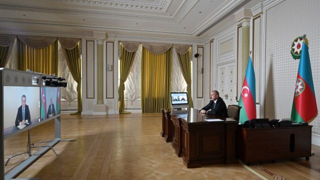 Prezident İlham Əliyev Ceyhun Bayramovu Xarici İşlər naziri təyin olunması ilə əlaqədar videoformatda qəbul edib (FOTO)